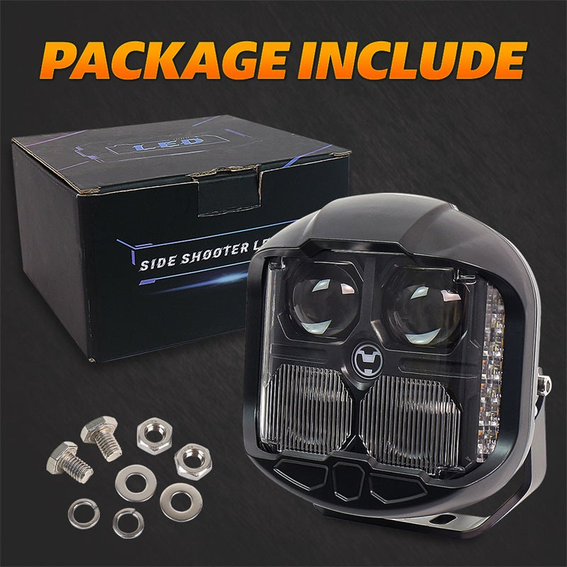 OVOVS 6 Inch LED Offroad Driving Light Combo Beam with Dual Side Shooter