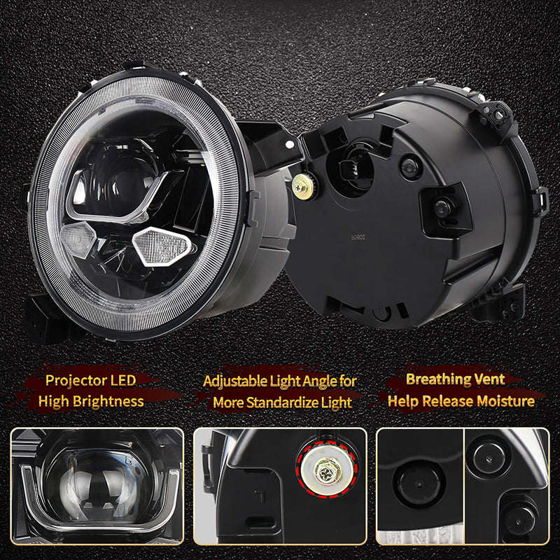 OVOVS JL 9 Inch LED Headlight With High Low Beam Welcome Light