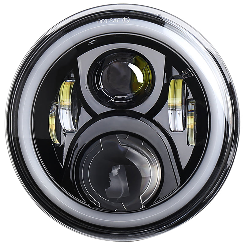 OVOVS 7 Inch Round Motorcycle Headlight With High Low Beam For Honda CB400 CB750