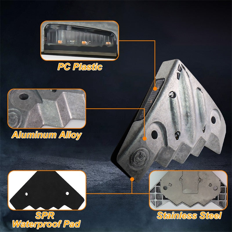 OVOVS Truck Tailgate Strobe Warning Lights Tail Lift Amber Flashing Warning Light