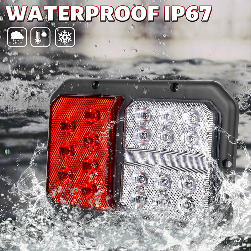 OVOVS Horizontal Mount Double LED Trailer RV Tail Lights