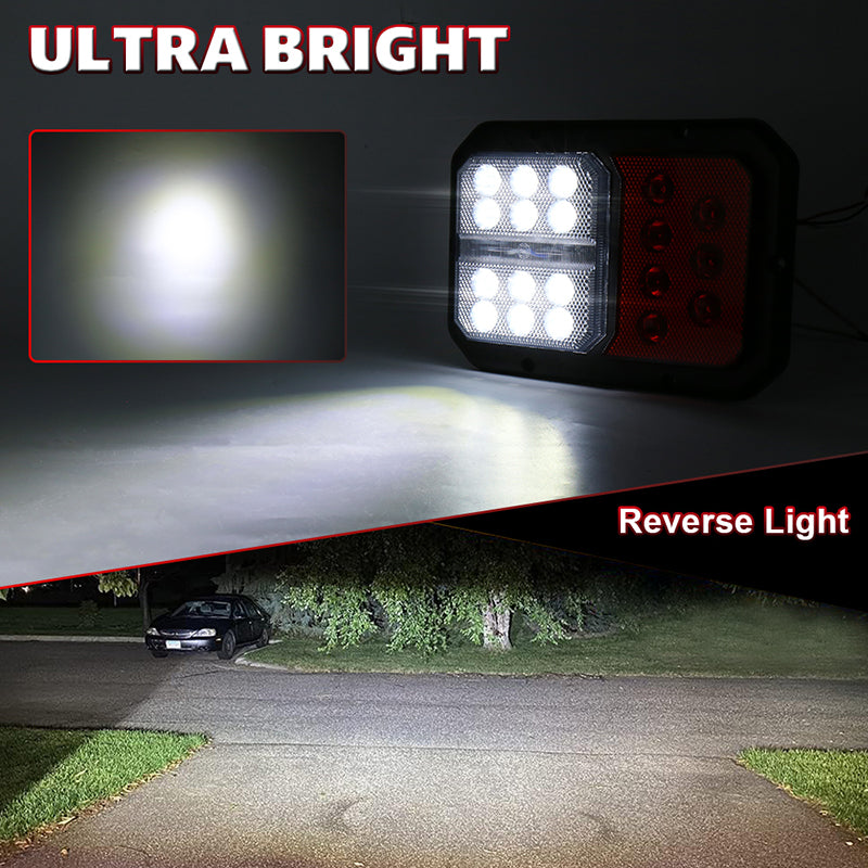 OVOVS Horizontal Mount Double LED Trailer RV Tail Lights