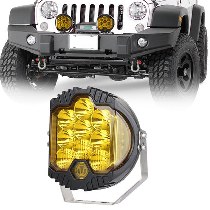 OVOVS 7 Inch Yellow Lens LED Wrok Light 90W Bright LED Assembly