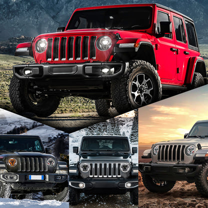 OVOVS 9 Inch Headlights with Integrated DRL Turn Signal Light for Jeep JL