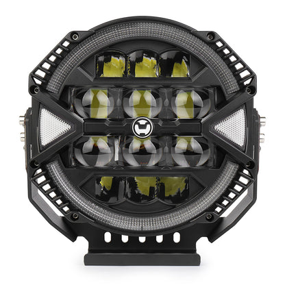 OVOVS 9 Inch LED Off Road Light 13000LM 148W High Low Beam Halo DRL Waterproof for Jeep SUV UTV Pickup