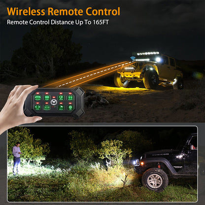 OVOVS Wireless 8 Gang Switch Panel with Universal Circuit Control Relay System Box
