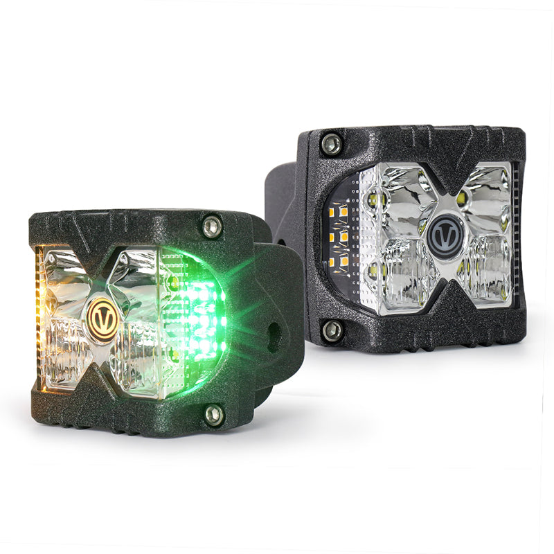 OVOVS 40W LED Work Light with Amber Solid & Strobe Side Lights