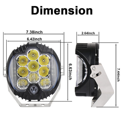 OVOVS Clear Lens 90W LED Off Road Driving Light For 4x4 Off-Road Vehicle