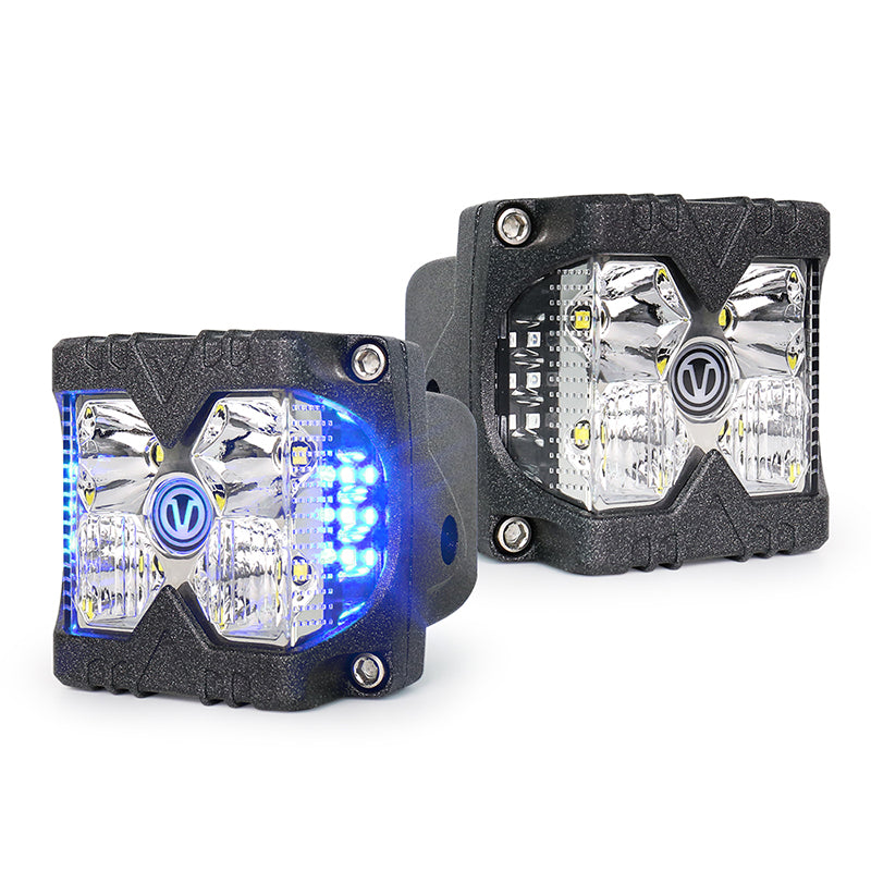 OVOVS 40W LED Work Light with Amber Solid & Strobe Side Lights