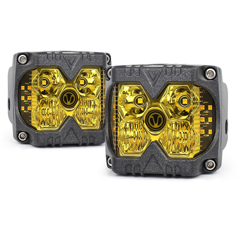 OVOVS 40W LED Work Light with Amber Solid & Strobe Side Lights