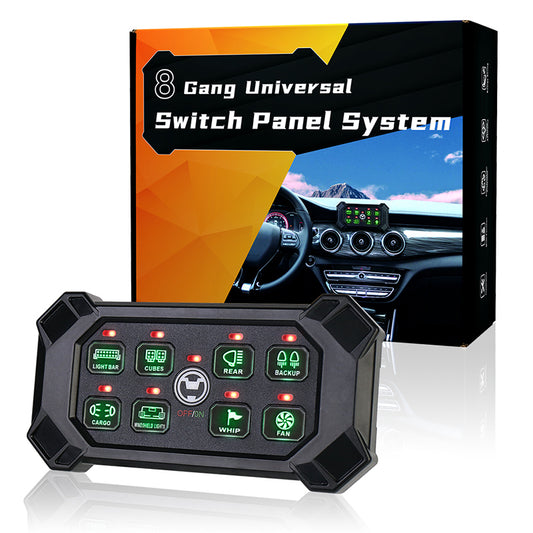 OVOVS Wireless 8 Gang Switch Panel with Universal Circuit Control Relay System Box