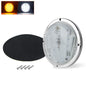 OVOVS 8.5 Inch Round LED RV Porch Light With Amber White Lighting