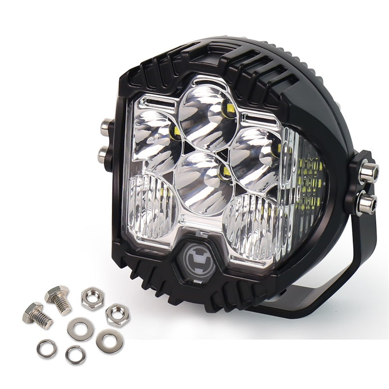 OVOVS Waterproof 5 Inch Led Work Light Pod With Amber Back Light DRL For Universal Vehicles Trucks