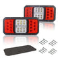 OVOVS Vertical Surface Mount LED RV Triple Tail Light with Stop Turn Signal Reverse Light