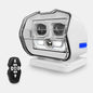 OVOVS 60W 360 Degree Rotating Wireless Remote Control Marine Led Search Light for Vehicle Boats Home Cars