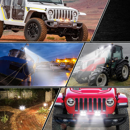 OVOVS 6 Inch LED Offroad Driving Light Combo Beam with Dual Side Shooter