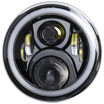 OVOVS 7 Inch Round Motorcycle Headlight With High Low Beam For Honda CB400 CB750