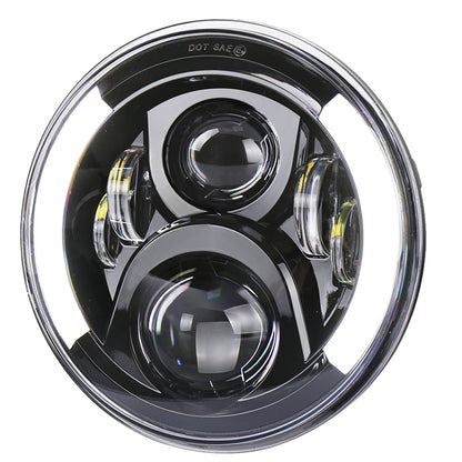 OVOVS 7 Inch LED Motorcycle Headlight With DRL Amber Turn Signal Hi/Low Beam for Honda