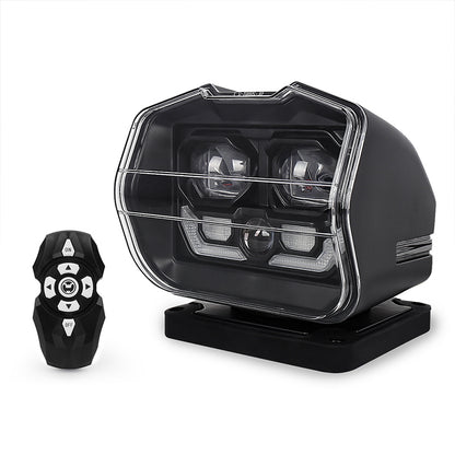 OVOVS 60W 360° Rotating Wireless Remote Search Light With Laser Light