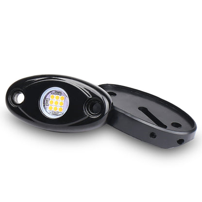 OVOVS 9W White LED Rock Lights For Truck Pickups Cars ATV UTV SUV