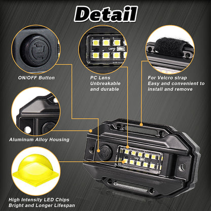 OVOVS UTV LED Dome Lights Roll Bar White Reading Light with Green Indicator for Polaris RZR Can-Am