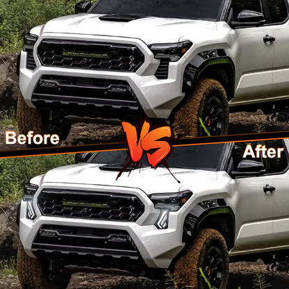 OVOVS Front Driving Light with White DRL Sequential Turn Signal Fog Daytime Running Light for 2024-2026 Toyota Tacoma Gen 4