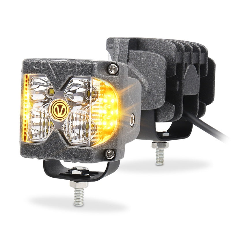 OVOVS 40W LED Work Light with Amber Solid & Strobe Side Lights