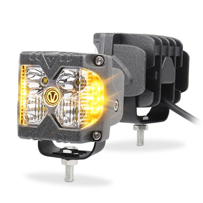 OVOVS 40W LED Work Light with Amber Solid & Strobe Side Lights