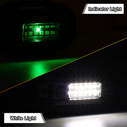 OVOVS UTV LED Dome Lights Roll Bar White Reading Light with Green Indicator for Polaris RZR Can-Am