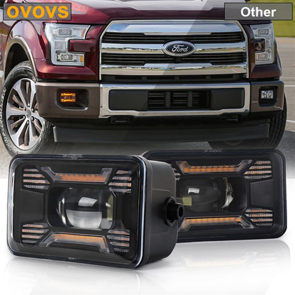 OVOVS F150 LED Fog Lights with Amber DRL For Ford F150 2015-2020 Super Duty 2017-2018