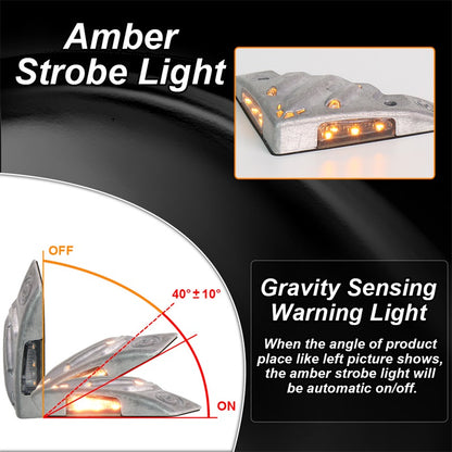 OVOVS Truck Tailgate Strobe Warning Lights Tail Lift Amber Flashing Warning Light