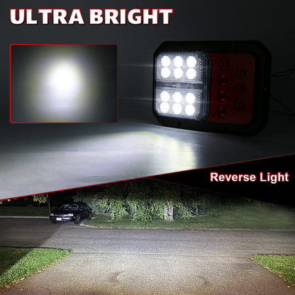 OVOVS Horizontal Mount Double LED Trailer RV Tail Lights