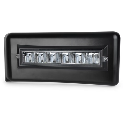 OVOVS Front Bumper Lower Grille Panel Trim Cover Inserts End Guard Pad with LED Light for 2009-2014 Ford F150 F-150