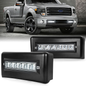 OVOVS Front Bumper Lower Grille Panel Trim Cover Inserts End Guard Pad with LED Light for 2009-2014 Ford F150 F-150