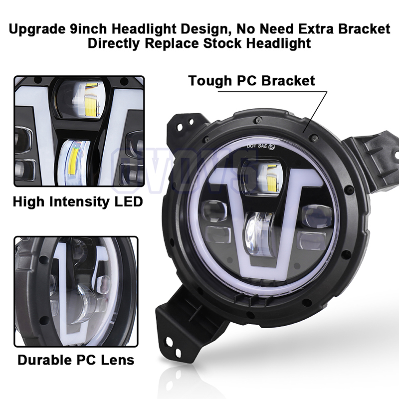 9 Inch LED Headlight  9寸V1850(图3)