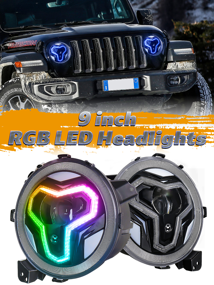9 Inch LED Headlight  OL-21JLH01RGB(图1)