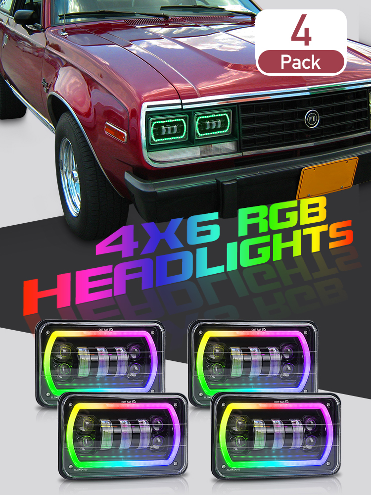 4x6 Inch LED Headlight  OL-1730SRGB 四只装(图4)