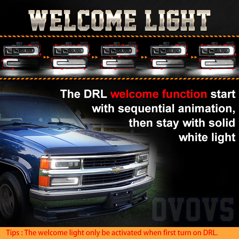  Chevy LED Headlights With Turn Signal    OL-21PH01+21PT01(图1)