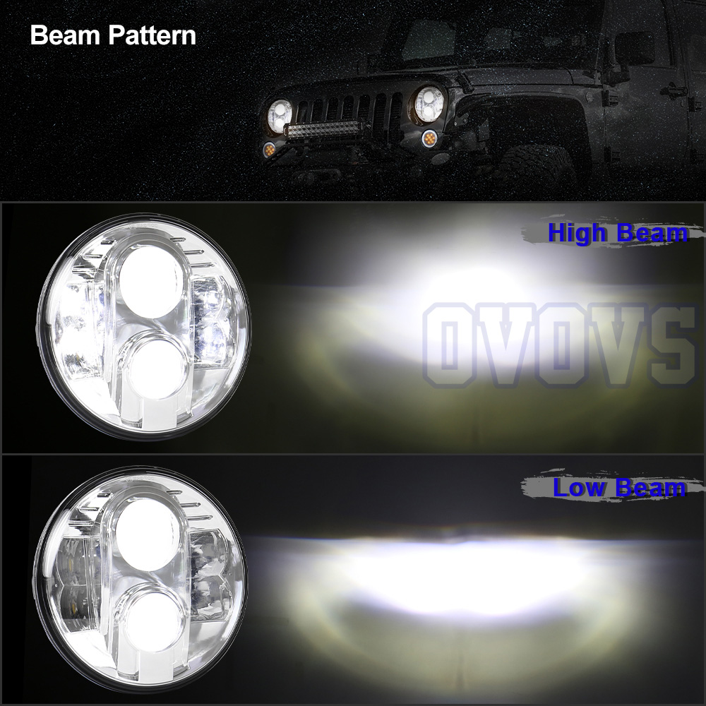 Jeep Wrangler 7 Inch LED  Headlight OL-1680R(图3)